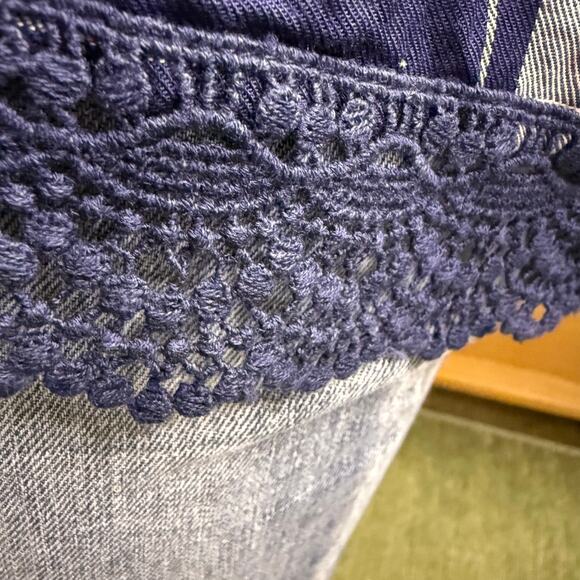 Massini Pull Over Blouse Size 3X in Blue, White, Pink - Picture 7 of 9